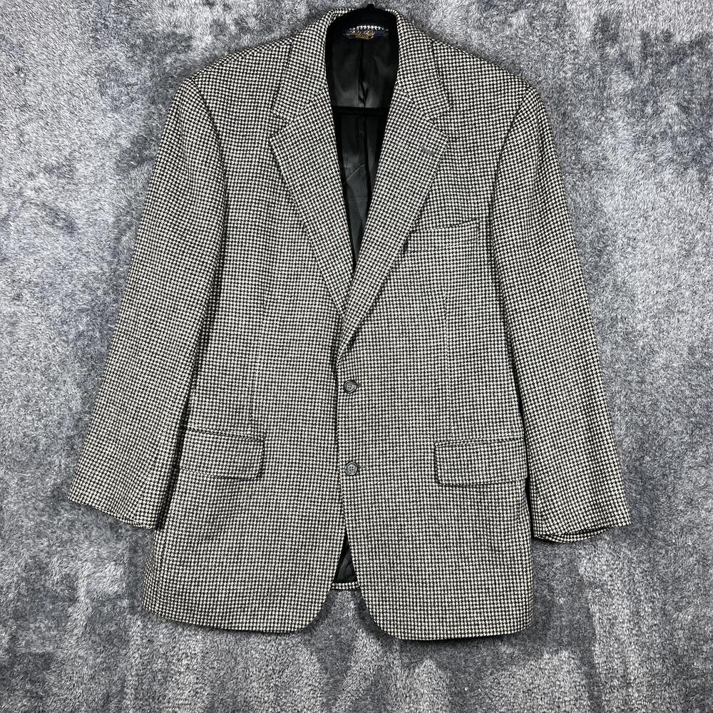 Brooks Brothers Sport Coat Mens 40 Black Camelhair Tweed Single-Breasted Notch